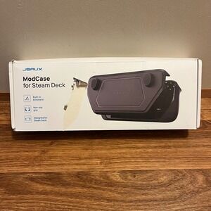 JSAUX ModCase for Steam Deck PC0104 Black Protective Case with Kickstand & Strap